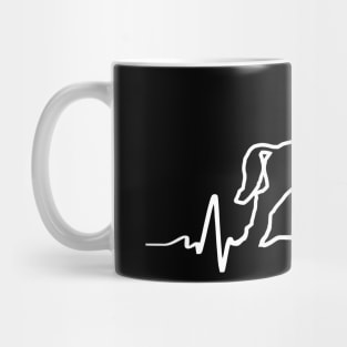 EKG Love Horse Jumping Equestrian Heartbeat Pulse Line Mug